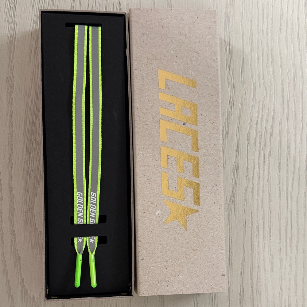 Neon Green Reflective Golden Goose Laces
